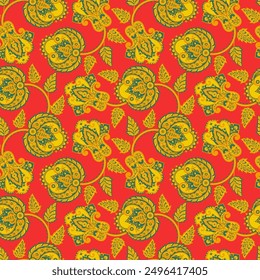 Trendy ethnischen Stil Vektor Paisley Muster. Nahtlose modische Vektorvorlage für alle Designprojekte