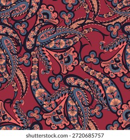 Padrão de estilo étnico moderno vetor paisley. Modelo de vetor na moda perfeito para qualquer projeto de design