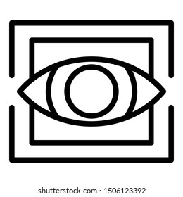Trendy eye alchemy icon. Outline trendy eye alchemy vector icon for web design isolated on white background