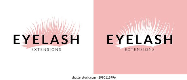 Trendy eyelash extension logo. Vector.