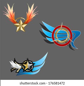 Trendy and fantasy sign icons, create by vector