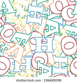 Trendy fashion Aloha text words design pattern