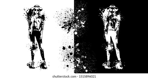 Trendy of Fashion look girls with splashes