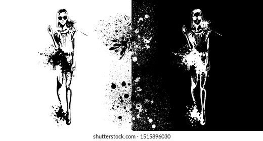Trendy of Fashion look girls with splashes