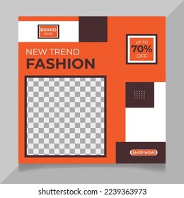 Trendy fashion sale social media post template