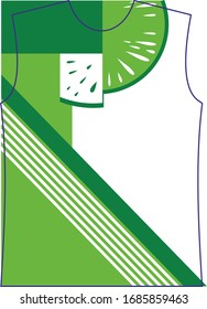 Trendy fashion T-shirt print for textile watermelon draw design pattern
