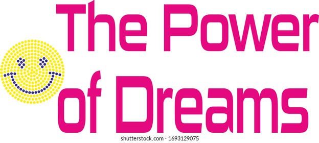 Trendy fashion T-shirt print for textile the power text draw design pattern