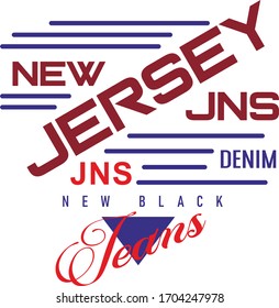 Trendy fashion T-shirt print for textile jersey text draw design pattern