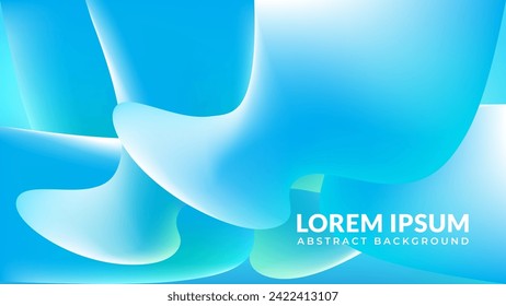 Trendy and fashionable soft dazzling blue fluid gradient abstract background.