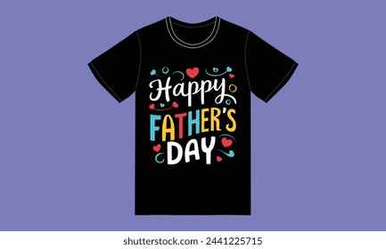trendy fathers day typography graphic tshirt design