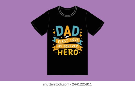 trendy fathers day typography graphic tshirt design