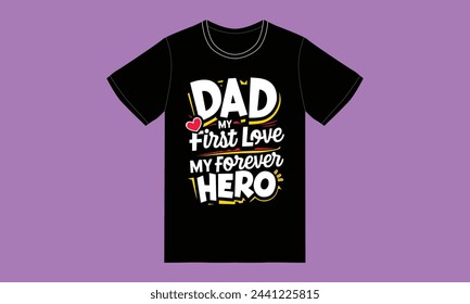 trendy fathers day typography graphic tshirt design