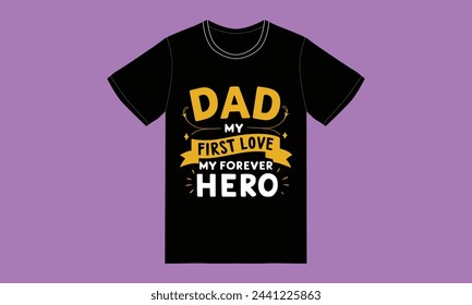 trendy fathers day typography graphic tshirt design