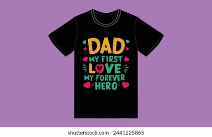 trendy fathers day typography graphic tshirt design