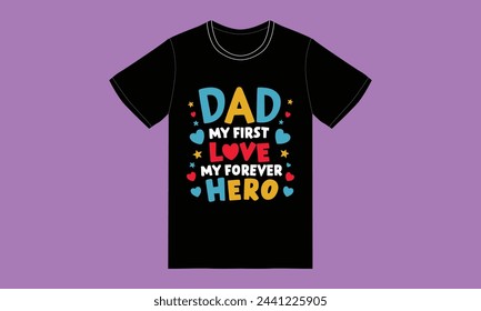 trendy fathers day typography graphic tshirt design