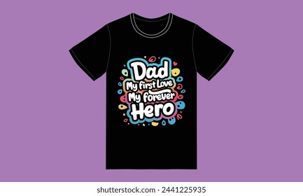 trendy fathers day typography graphic tshirt design