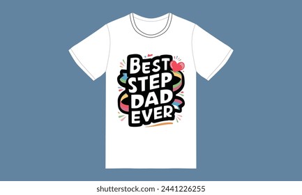 trendy fathers day typography graphic tshirt design
