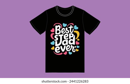 trendy fathers day typography graphic tshirt design