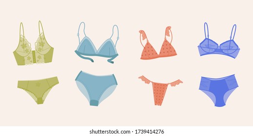 Vector Illustration Womens Bikinistylish Swimwear Design Stock Vector