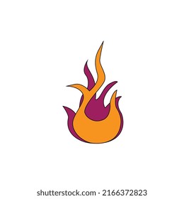 trendy fire logo vector illustration design