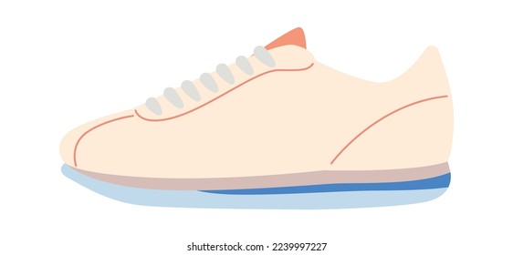 Trendy fitness sneakers flat icon Shoe pair. Vector illustration