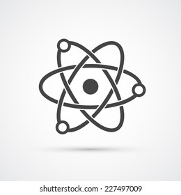 Trendy flat atom molecular icon. vector illustration