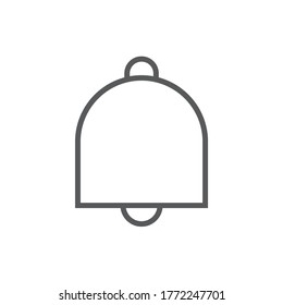 Trendy Flat Bell Icon In White Background