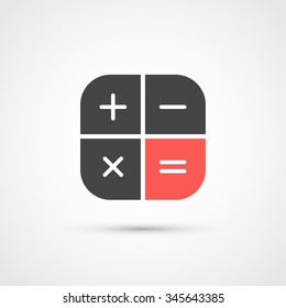 Trendy flat calculator icon. Vector
