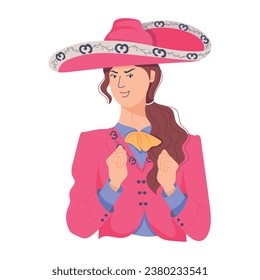 Trendy flat character design of mariachi girl 