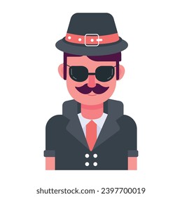 Spy Man Vector Art & Graphics