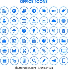 Trendy flat design big UI, UX and Office icons set