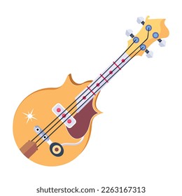 A trendy flat design of classic guitar 