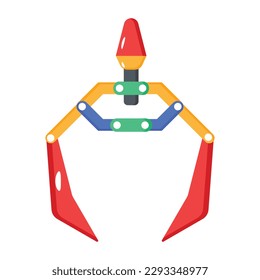 A trendy flat design of claw technology 