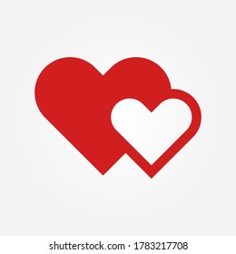 trendy flat design heart icon illustration vector eps 10 logo symbol design 2020