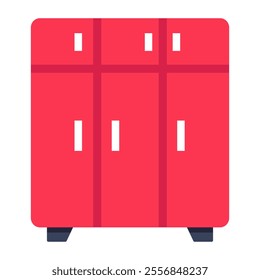 Trendy flat design icon of cupboard