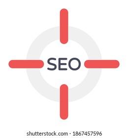 
Trendy flat design of seo targeting icon
