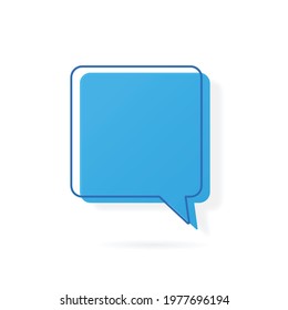 Trendy flat geometric speech bubble
