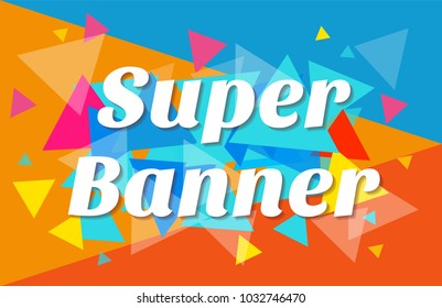 Trendy flat geometric vector banner