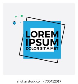 trendy flat geometric vector banners.