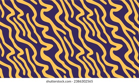 Trendy flat graphic. Abstract art. Creative Zebra Abstract Wave on Background. Digital image with a psychedelic stripes. Abstract background with colorful wavy lines pattern. Tiger striped color.
