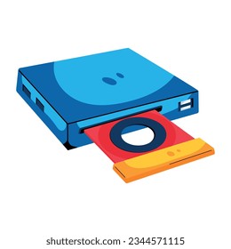 Trendy flat icon of cd rom 