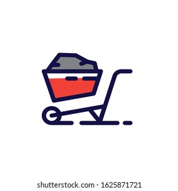 Trendy Flat Icon Design Building and Construction Theme