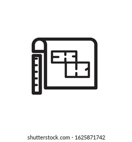 Trendy Flat Icon Design Building and Construction Theme
