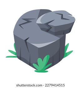 Diseño de icono plano y moderno del rock gráfico
