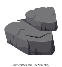 Trendy flat icon design of graphite rock