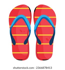 Trendy flat icon of flip flops 