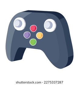 Un ícono plano de moda de gamepad 