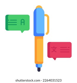Icono plano de moda de la escritura de idiomas 