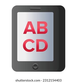 Un icono moderno y plano de la educación móvil es fácil de usar y descargar 