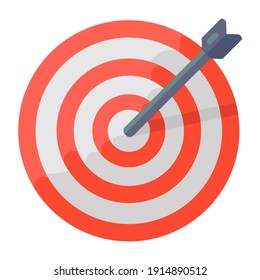 
Icono plano de moda de objetivo, vector de topo 